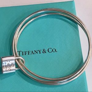 Authentic Tiffany & co 1837 lock triple bangle